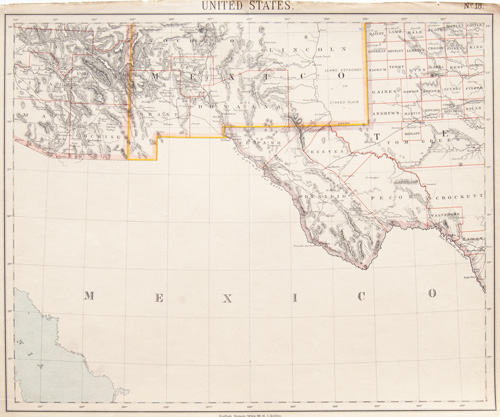 antique map antique map south arizona new mexico texas